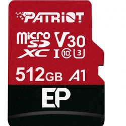 Памет Patriot EP Series 512GB Micro SDXC V30 - Офис техника