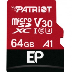 Памет Patriot EP Series 64GB Micro SDXC V30 - Офис техника