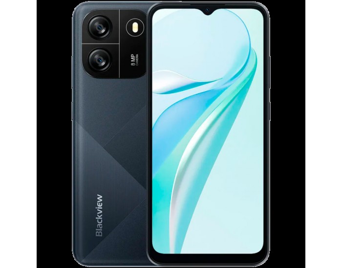 Blackview WAVE 6C 2GB/32GB, 6.5inch HD+ 720x1600 20:9, Octa-core, 5MP Front/8MP, Battery 5100mAh, Type-C, Android 13, Dual SIM, SD card slot, 30W wired charging, Black