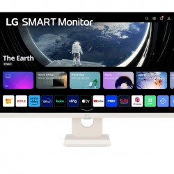 Монитор LG 27SR50F-W, 27" IPS Smart webOS23, Anti-Glare, 5ms, 1000:1, 250cd/m, FHD 1920x1080, HDR 10, HDMI, USB, Wi-Fi B/in, Reader Mode, Speakers 5W x 2, Tilt, Black - Монитори