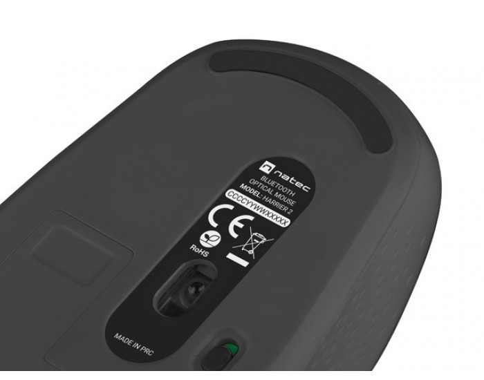 Мишка Natec Mouse Harrier 2 Wireless 1600 DPI Bluetooth 5.1 Black