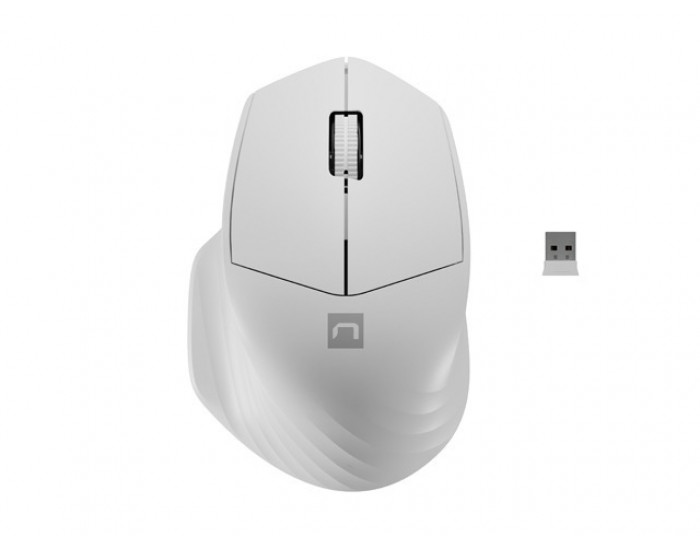 Мишка Natec Mouse Siskin Wireless 1600DPI 2.4GHz + Bluetooth 5.0 Optical White