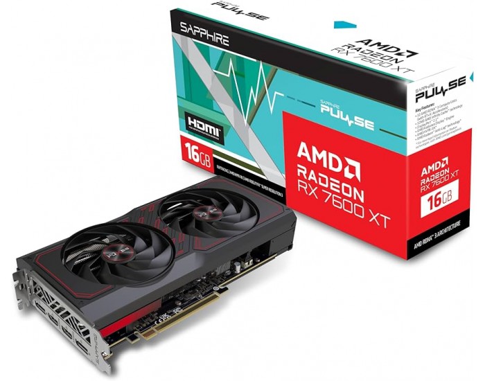 SAPPHIRE PULSE AMD RADEON RX 7600 XT GAMING OC 16GB GDDR6 DUAL HDMI / DUAL DP