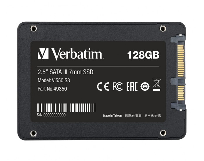 Твърд диск Verbatim Vi550 S3 2.5" SATA III 7mm SSD 128GB