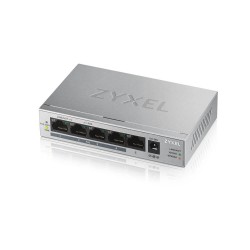 Комутатор ZyXEL GS1005-HP, 5 Port Gigabit PoE+ unmanaged desktop Switch, 4 x PoE, 60 Watt - ZyXEL