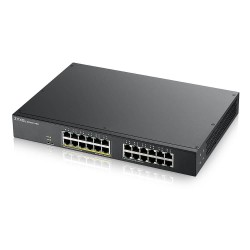 Комутатор ZyXEL GS1900-24, 24-port GbE L2, 12 Port PoE Smart Switch, rackmount, 130 Watt - ZyXEL