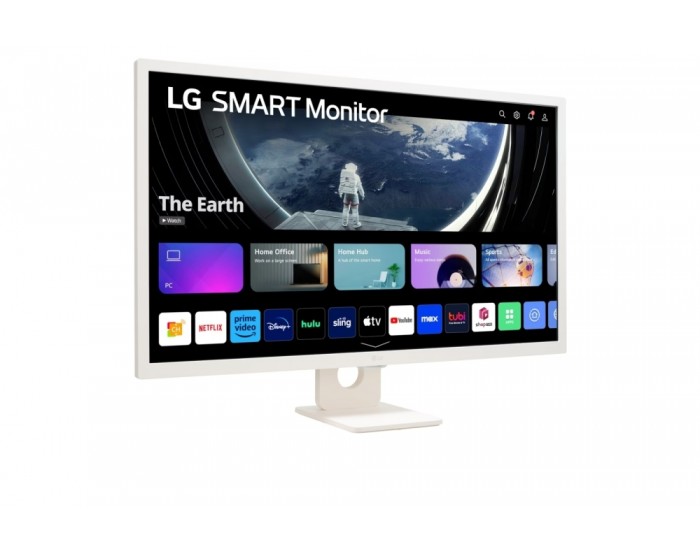 Монитор LG 32SR50F-W, 31.5" IPS Smart webOS23, Anti-Glare, 8ms, 1200:1, 250cd/m, sRGB 99%, FHD 1920x1080, HDR 10, HDMI, USB, Wi-Fi B/in, AirPlay 2, Speacers 5W x 2, Tilt, White