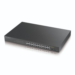 Комутатор ZyXEL GS1900-24HP v2, 24-port GbE L2 PoE Smart Switch, rackmount, 170 Watt - ZyXEL