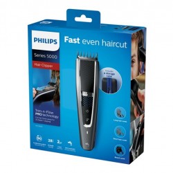 PHILIPS Hairclipper series 5000 Washable Trim-n-Flow PRO technology 28 length settings 90 min cordless use/1h charge - Малки домакински уреди