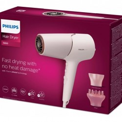 PHILIPS Hair dryer 2300W Series 5000 ThermoShield technology 6 heat and speed settings ionic care pink - Малки домакински уреди