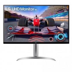 Монитор LG 32UQ750P-W, 31.5" UtraFine AG, VA, DCI-P3 90% , 4ms, 400 cd/m2, 2500:1, 3840x2160, 144Hz, HDR 10, USB Type-C, HDMI, DisplayPort, FreeSync Premium, VRR, Dynamic Action Sync, Speaker, Headphone out, Tilt, Height Adjustable, Clockwise - Монитори