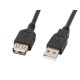 Кабел Lanberg extension cable USB 2.0 AM-AF, 1.8m, black