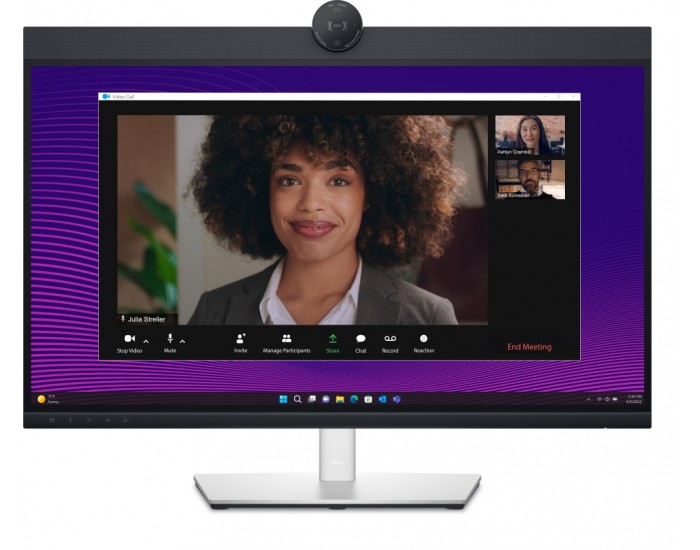 Монитор Dell P2724DEB, 27.0" Video Conferencing AG, IPS, 5ms, 1000:1, 350 cd/m2, QHD (2560x1440), 99% sRGB, Webcam, 2x5W speakers, Microphone, USB-C up to 90W PD, USB 3.2, HDMI, DP, RJ45, Height, Swivel, Tilt, Pivot, Black