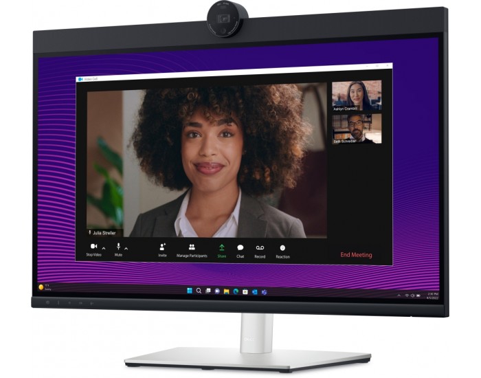 Монитор Dell P2724DEB, 27.0" Video Conferencing AG, IPS, 5ms, 1000:1, 350 cd/m2, QHD (2560x1440), 99% sRGB, Webcam, 2x5W speakers, Microphone, USB-C up to 90W PD, USB 3.2, HDMI, DP, RJ45, Height, Swivel, Tilt, Pivot, Black