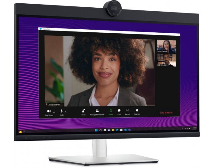 Монитор Dell P2724DEB, 27.0" Video Conferencing AG, IPS, 5ms, 1000:1, 350 cd/m2, QHD (2560x1440), 99% sRGB, Webcam, 2x5W speakers, Microphone, USB-C up to 90W PD, USB 3.2, HDMI, DP, RJ45, Height, Swivel, Tilt, Pivot, Black