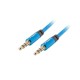 Кабел Lanberg mini jack 3.5mm M/M 3 pin cable 1m, blue premium