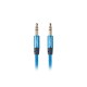 Кабел Lanberg mini jack 3.5mm M/M 3 pin cable 1m, blue premium