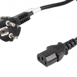 Кабел Lanberg CEE 7/7 -> IEC 320 C13 power cord 10m VDE, black - Lanberg