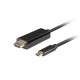 Кабел Lanberg USB-C (M) -> HDMI(M) 2.0 4K 60hz cable 0.5m, black