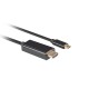 Кабел Lanberg USB-C (M) -> HDMI(M) 2.0 4K 60hz cable 0.5m, black