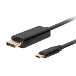 Кабел Lanberg USB-C (M) -> Displayport(M) 1.2 4K 60hz cable 3m, black - Lanberg