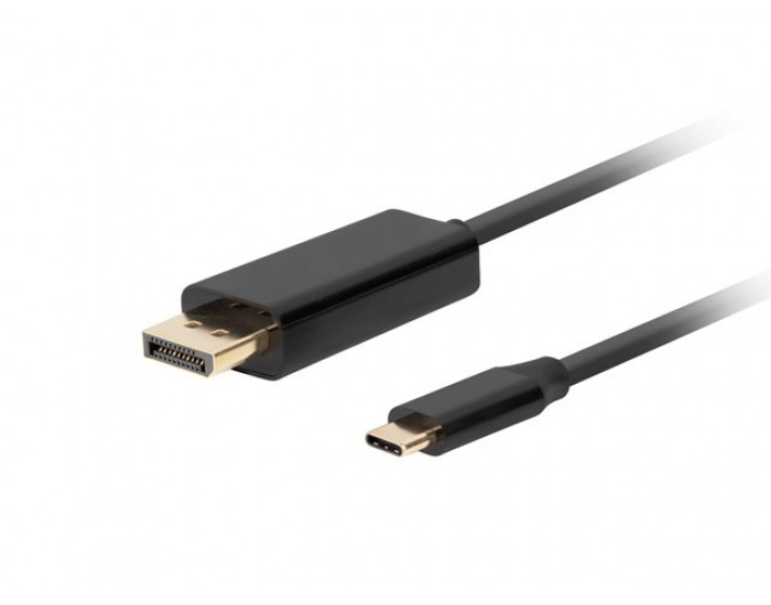 Кабел Lanberg USB-C (M) -> Displayport(M) 1.2 4K 60hz cable 3m, black