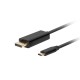 Кабел Lanberg USB-C (M) -> Displayport(M) 1.2 4K 60hz cable 3m, black