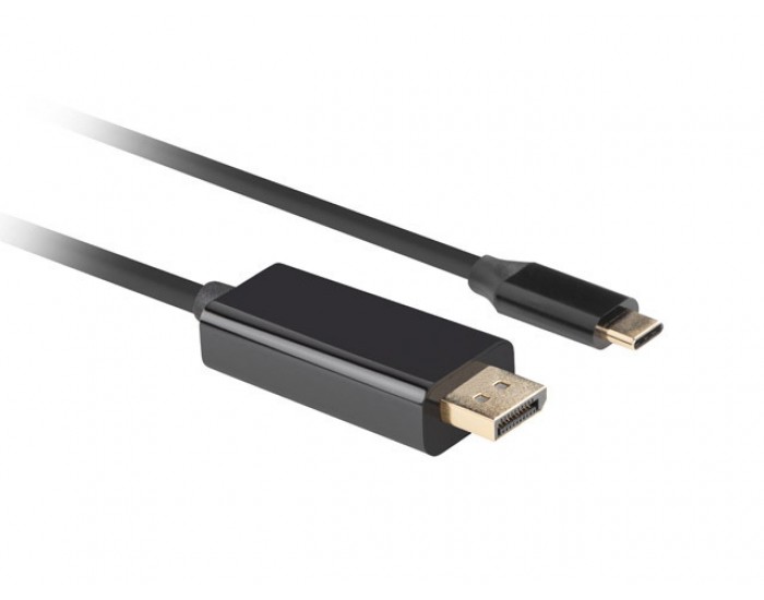 Кабел Lanberg USB-C (M) -> Displayport(M) 1.2 4K 60hz cable 3m, black