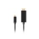 Кабел Lanberg USB-C (M) -> Displayport(M) 1.2 4K 60hz cable 3m, black