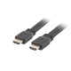 Кабел Lanberg HDMI M/M V2.0 cable 0.5m, 4K flat, black