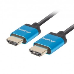 Кабел Lanberg HDMI M/M V2.0 cable 1.8m, 4K Slim, black - Lanberg