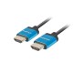 Кабел Lanberg HDMI M/M V2.0 cable 1.8m, 4K Slim, black