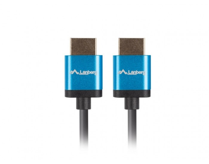 Кабел Lanberg HDMI M/M V2.0 cable 1.8m, 4K Slim, black