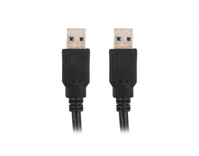 Кабел Lanberg USB-A (M) -> USB-A (M) 3.0 cable 1.8m, black