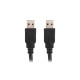 Кабел Lanberg USB-A (M) -> USB-A (M) 3.0 cable 1.8m, black