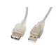 Кабел Lanberg extension cable USB 2.0 AM-AF, 1.8m, transparent ferrite