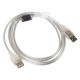 Кабел Lanberg extension cable USB 2.0 AM-AF, 1.8m, transparent ferrite