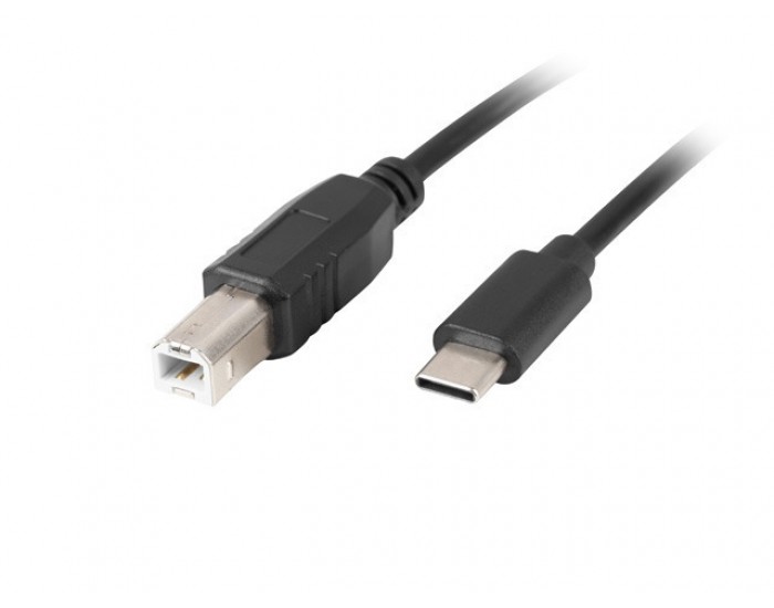 Кабел Lanberg USB-C (M) -> USB-B (M) 2.0 ferrite cable 1.8m, black