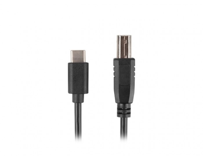 Кабел Lanberg USB-C (M) -> USB-B (M) 2.0 ferrite cable 1.8m, black