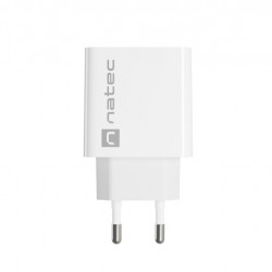 Адаптер Natec USB Charger Ribera 1X USB-A 18W, White - Natec