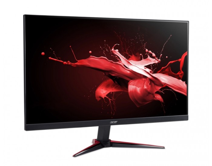 Монитор Acer Nitro VG240YEbmiix, 23.8", IPS, Anti-Glare, FHD 1920x1080, ZeroFrame, FreeSync, 100Hz, 1ms, 100M:1, 250 cd/m2, VGA, 2xHDMI, HDR ready, Speakers 2Wx2, Audio in/out, VESA, Tilt, Acer Display Widget, Black