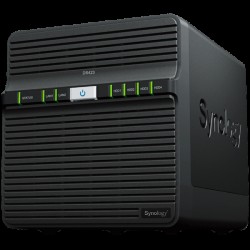 Synology DiskStation DS423, Tower, 4-Bays 3.5'' SATA HDD/SSD, CPU 4-core 1.7 GHz, 2 GB DDR4 non-ECC, 2 x 1GbE RJ-45, 2 X USB 3.2, 2.21 kg, 2y - Synology