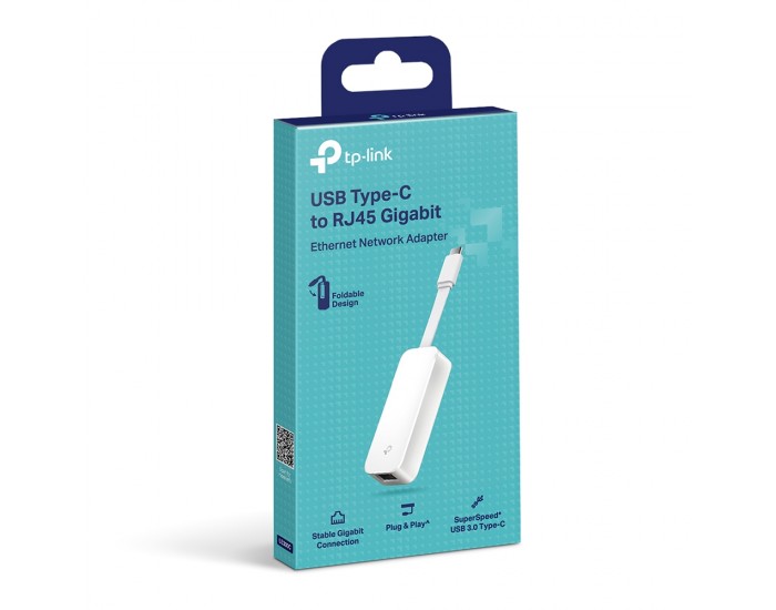 Мрежови адаптер TP-Link UE300C USB Type-C към RJ45 гигабитен