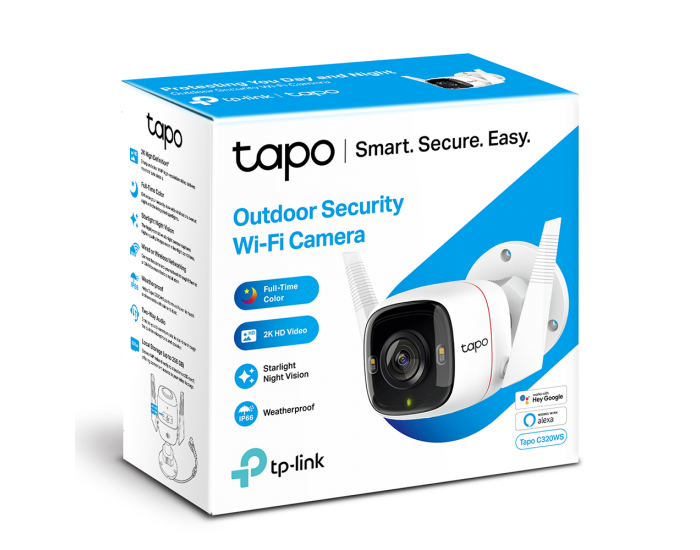 Външна Wi-Fi 2K QHD камера TP-Link Tapo C320WS