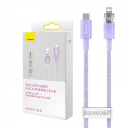 Кабел Baseus Explorer Series USB-C - Lightning 20W 1 м CATS010205 - лилав - Baseus