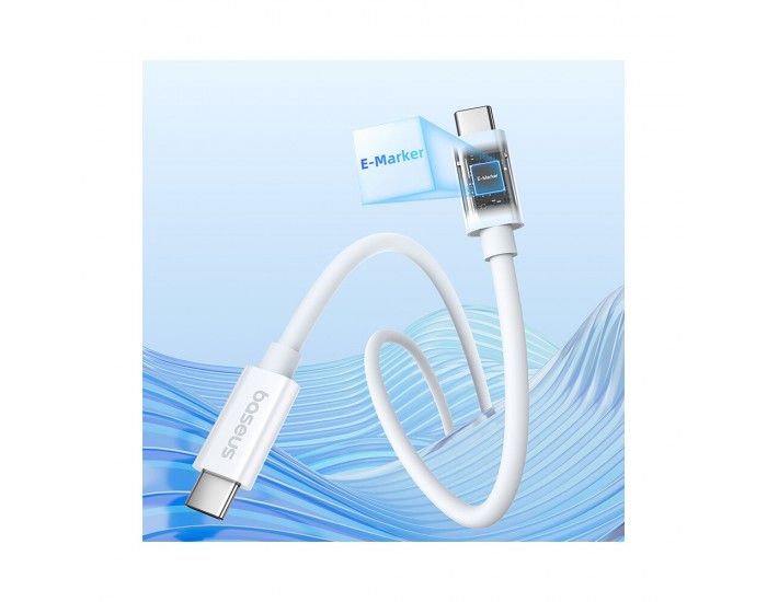 Кабел Baseus Superior Series 2 USB4 USB-C към USB-C кабел, 240W, 1m P10365200211-02 - бял