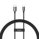 Кабел Baseus Superior Series USB-А към USB-C 65W 1м CAYS000901 - черен