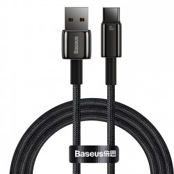 Кабел Baseus Tungsten Gold 100W USB-A към USB-C 2м CAWJ000101 - черен - Baseus