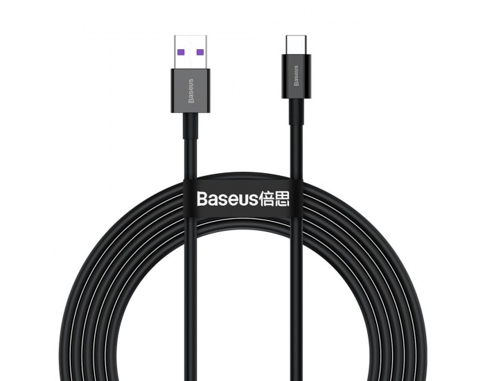 Кабел Baseus Superior CATYS-A01 USB-A към USB-C, 66W, 2м, черен