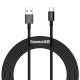 Кабел Baseus Superior CATYS-A01 USB-A към USB-C, 66W, 2м, черен